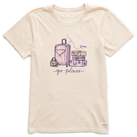 Women's Go Places Luggages Short Sleeve Crusher Tee