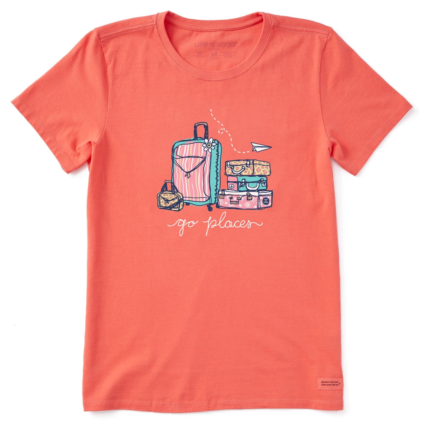Women's Go Places Luggages Short Sleeve Crusher Tee