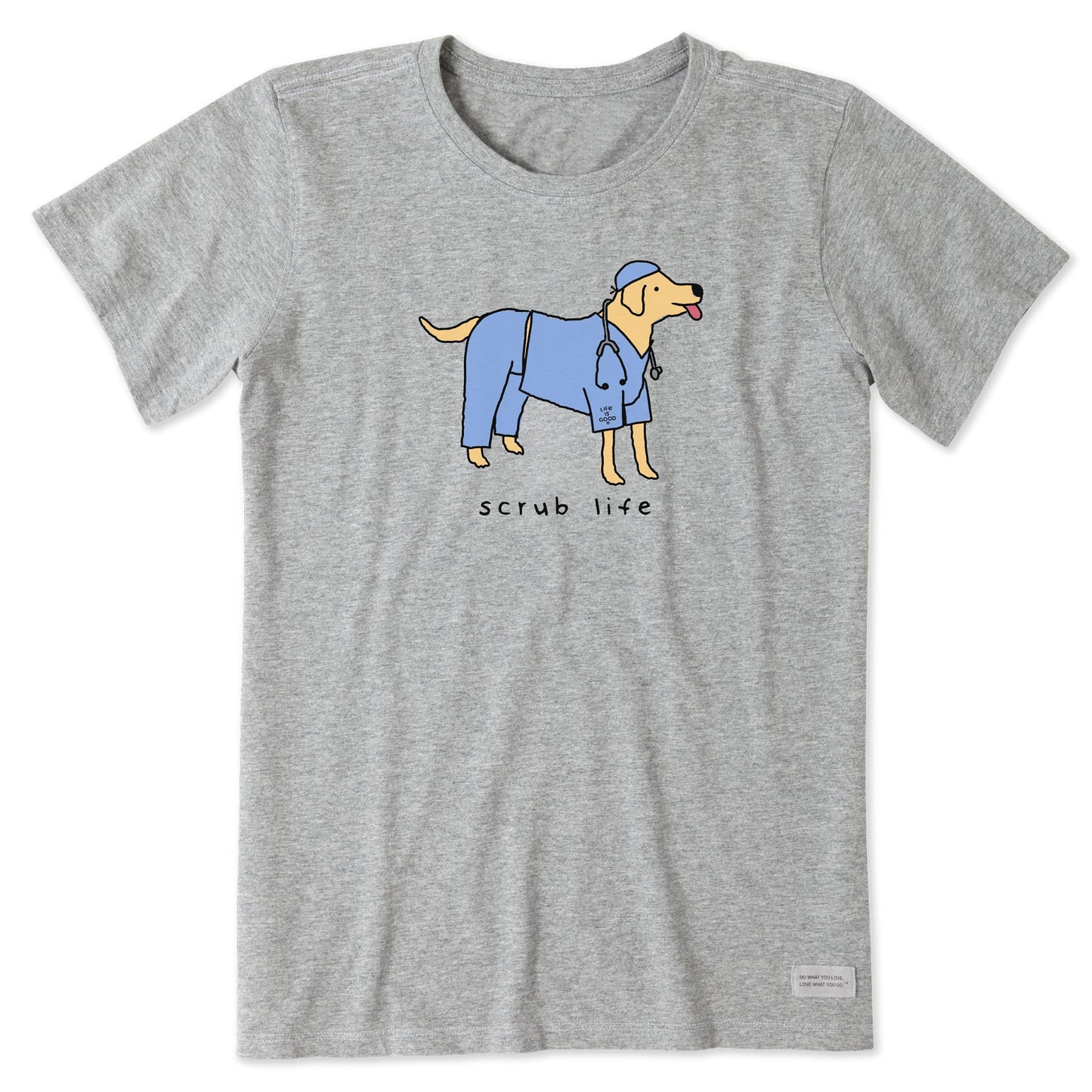Women's Scrub Life Dog Short Sleeve Crusher Tee