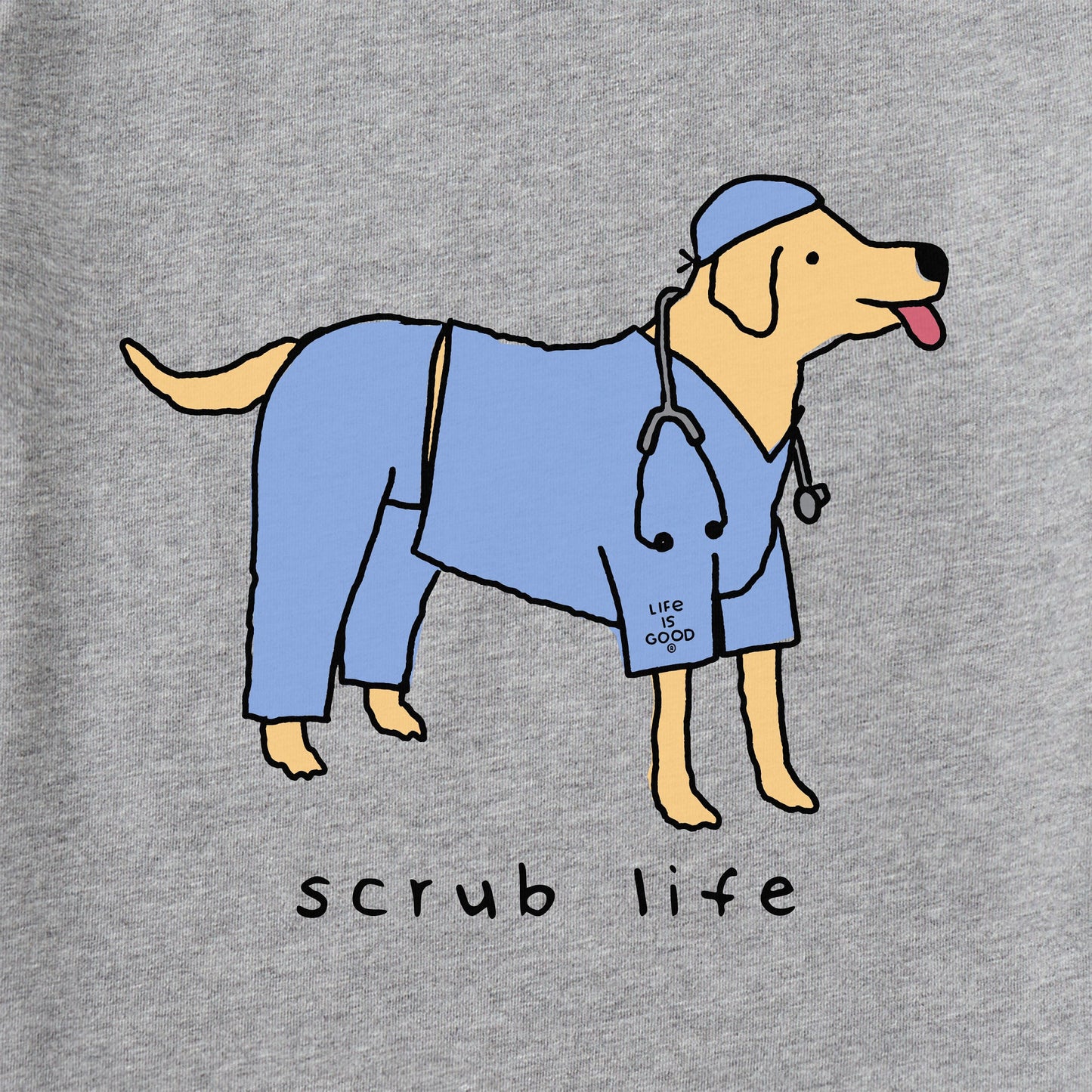 Women's Scrub Life Dog Short Sleeve Crusher Tee