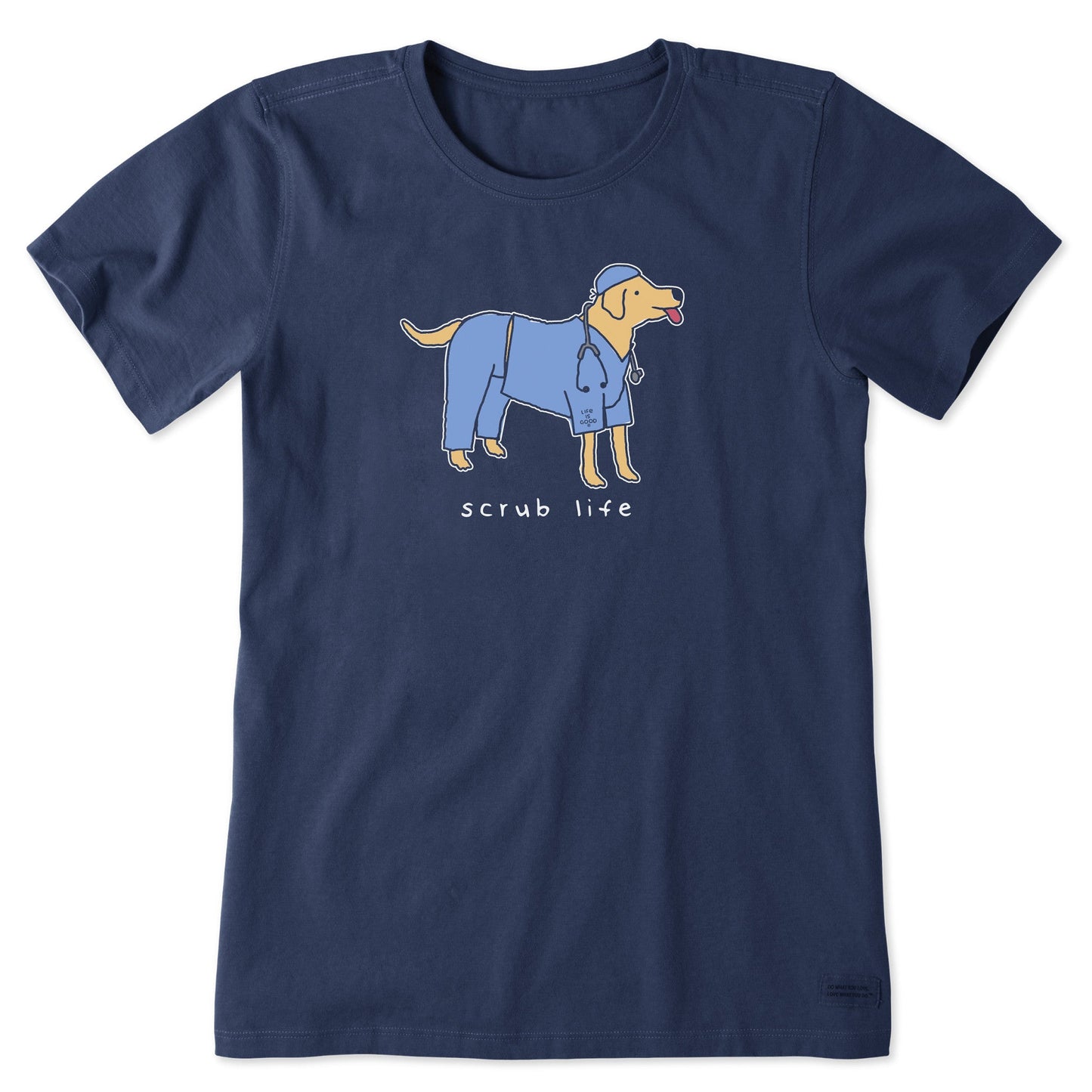 Women's Scrub Life Dog Short Sleeve Crusher Tee