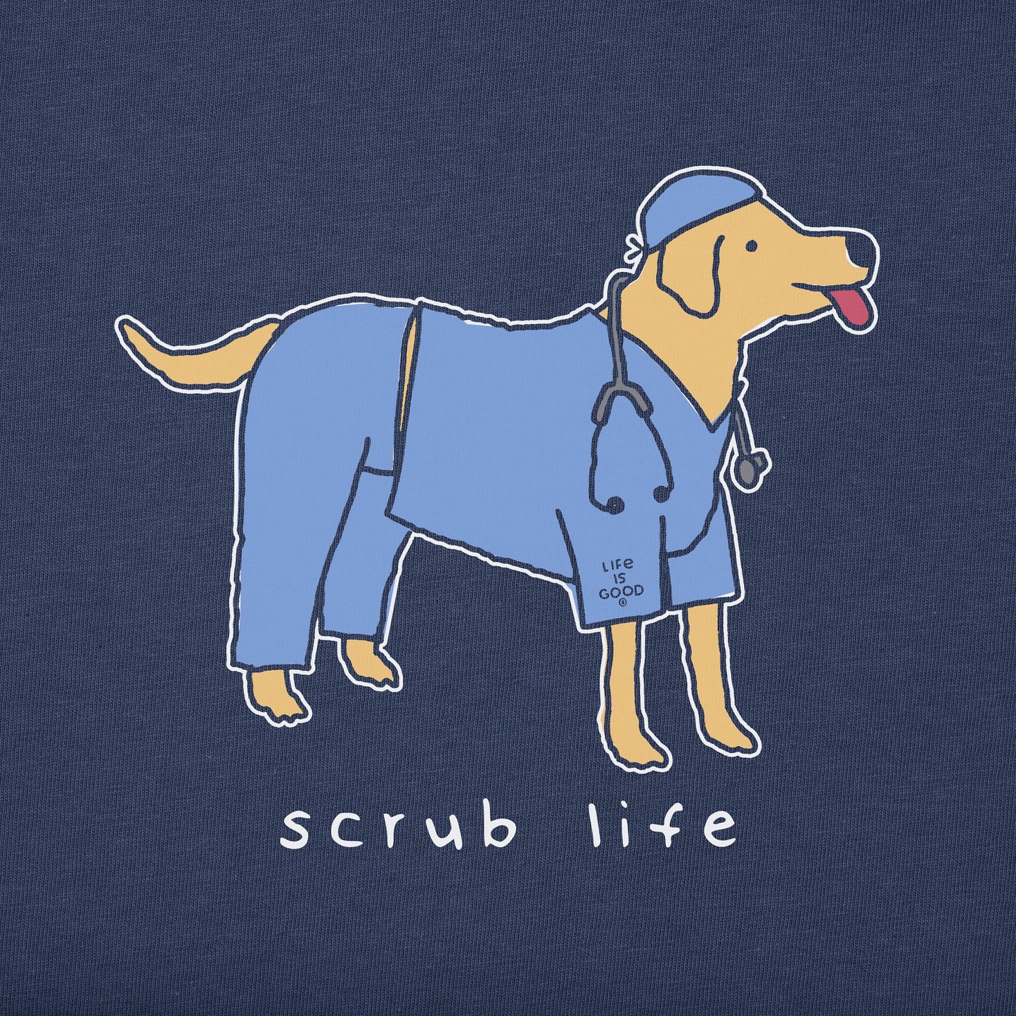 Women's Scrub Life Dog Short Sleeve Crusher Tee