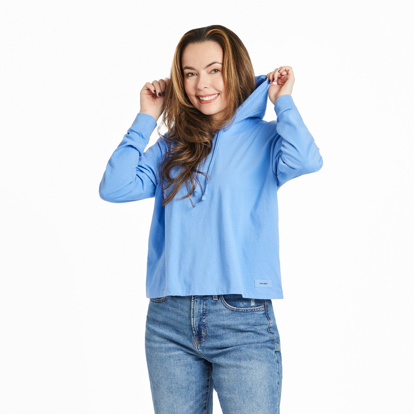 Women's Solid Crusher Boxy Hoodie