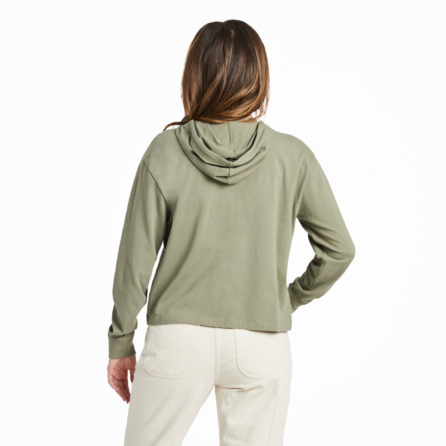 Women's Solid Crusher Boxy Hoodie