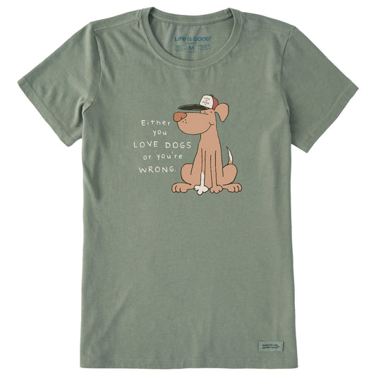 Women's Mutt Love Dogs Short Sleeve Crusher Tee