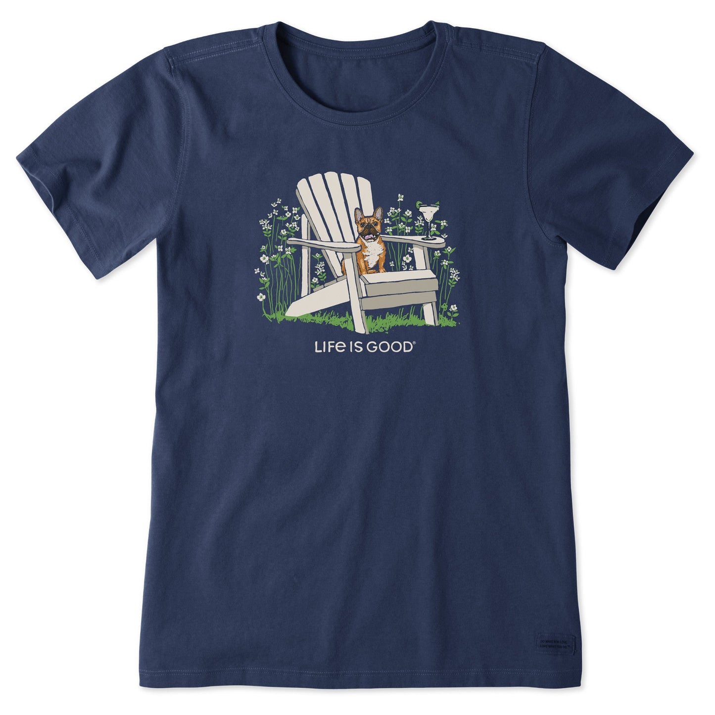 Women's French Bull Dog Adirondack Short Sleeve Tee