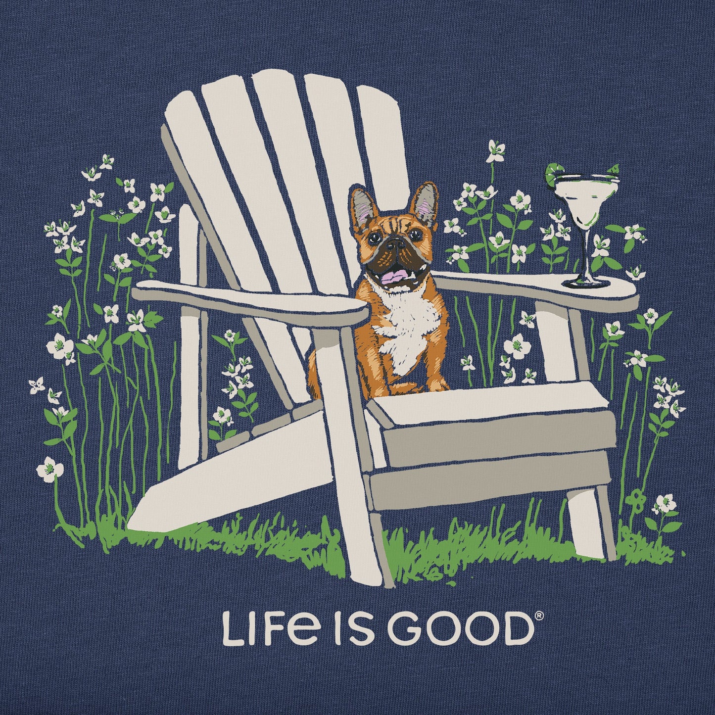 Women's French Bull Dog Adirondack Short Sleeve Tee