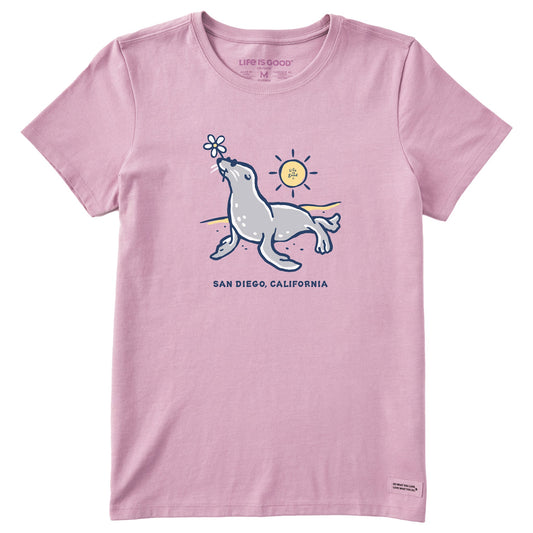 Women's Sea Lion Daisy San Diego Short Sleeve Crusher Tee