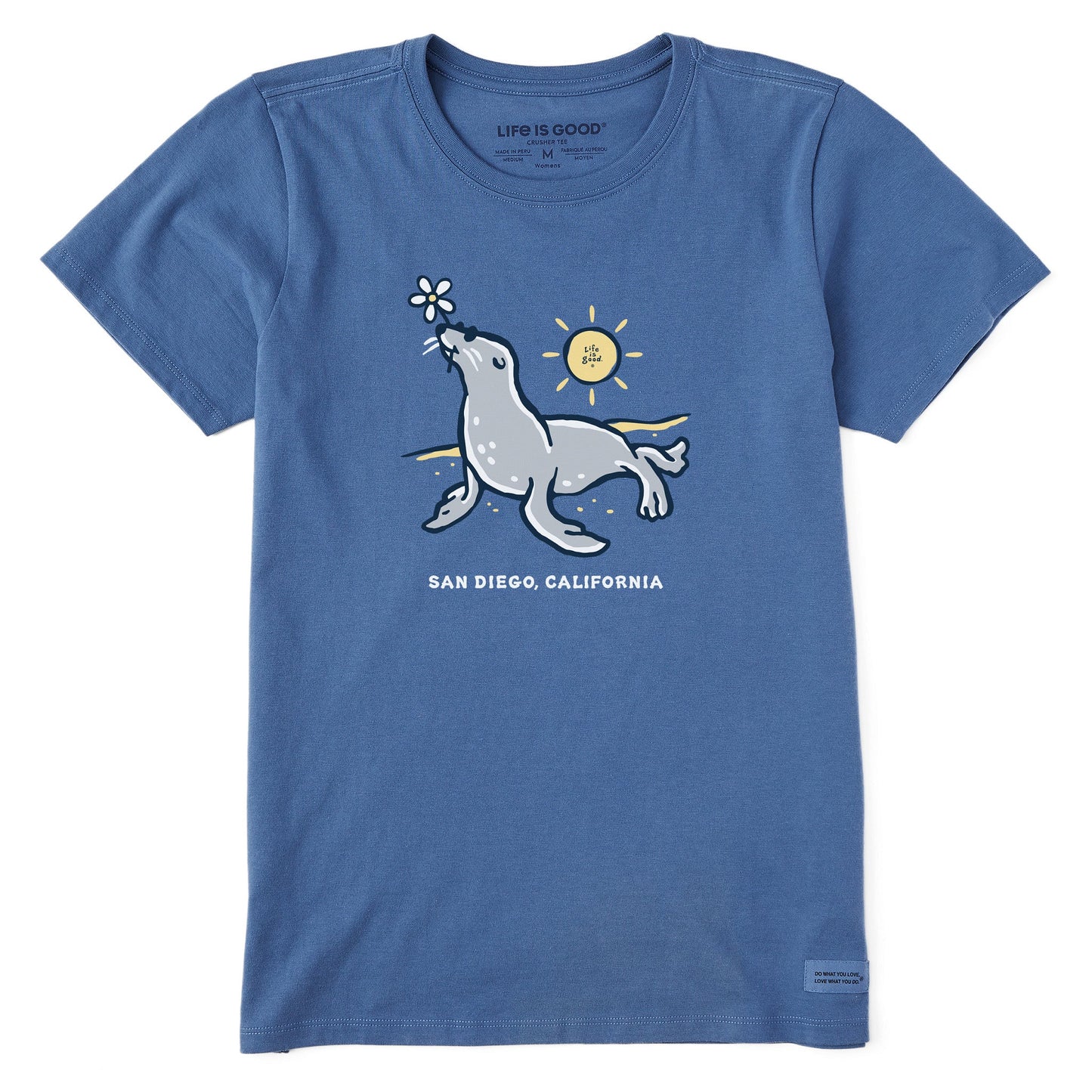 Women's Sea Lion Daisy San Diego Short Sleeve Crusher Tee
