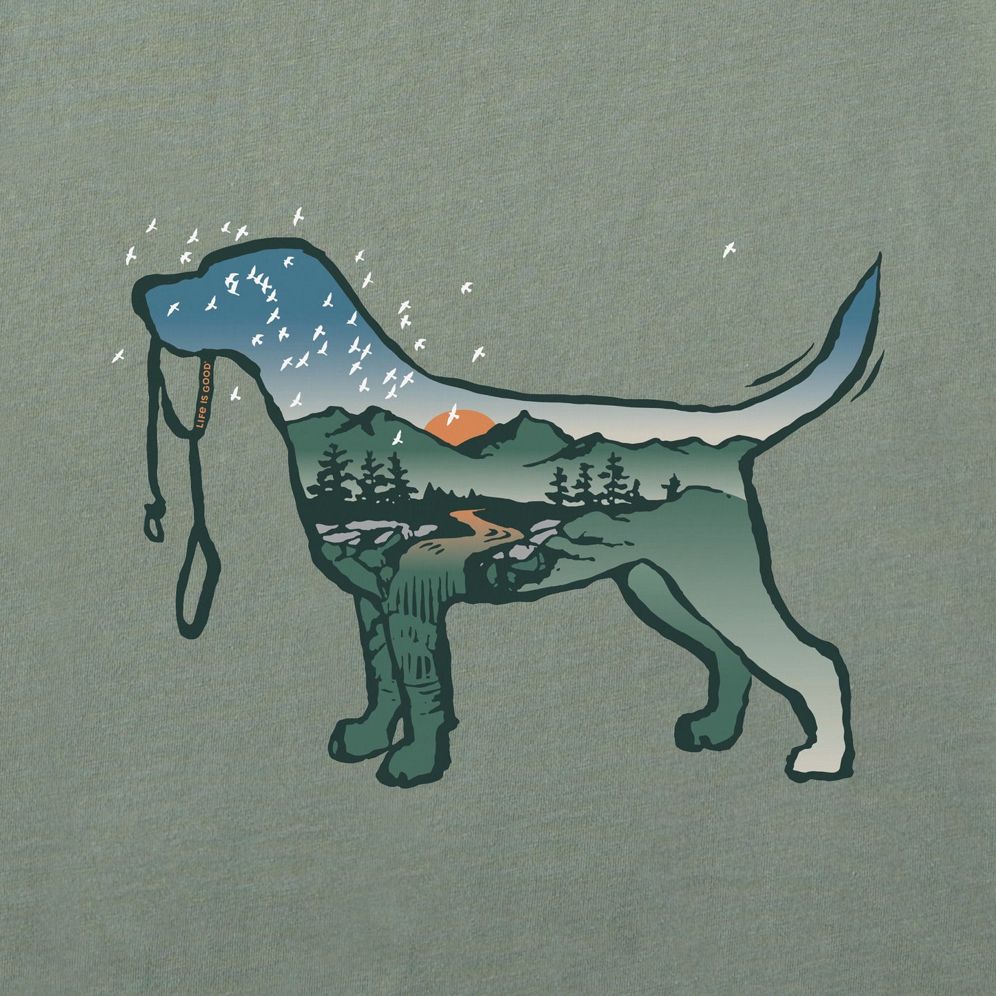 Men's Macro Micro Dogscape Short Sleeve Crusher Tee