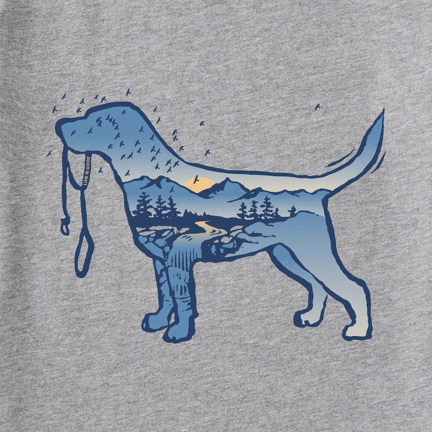 Men's Macro Micro Dogscape Long Sleeve Crusher Tee