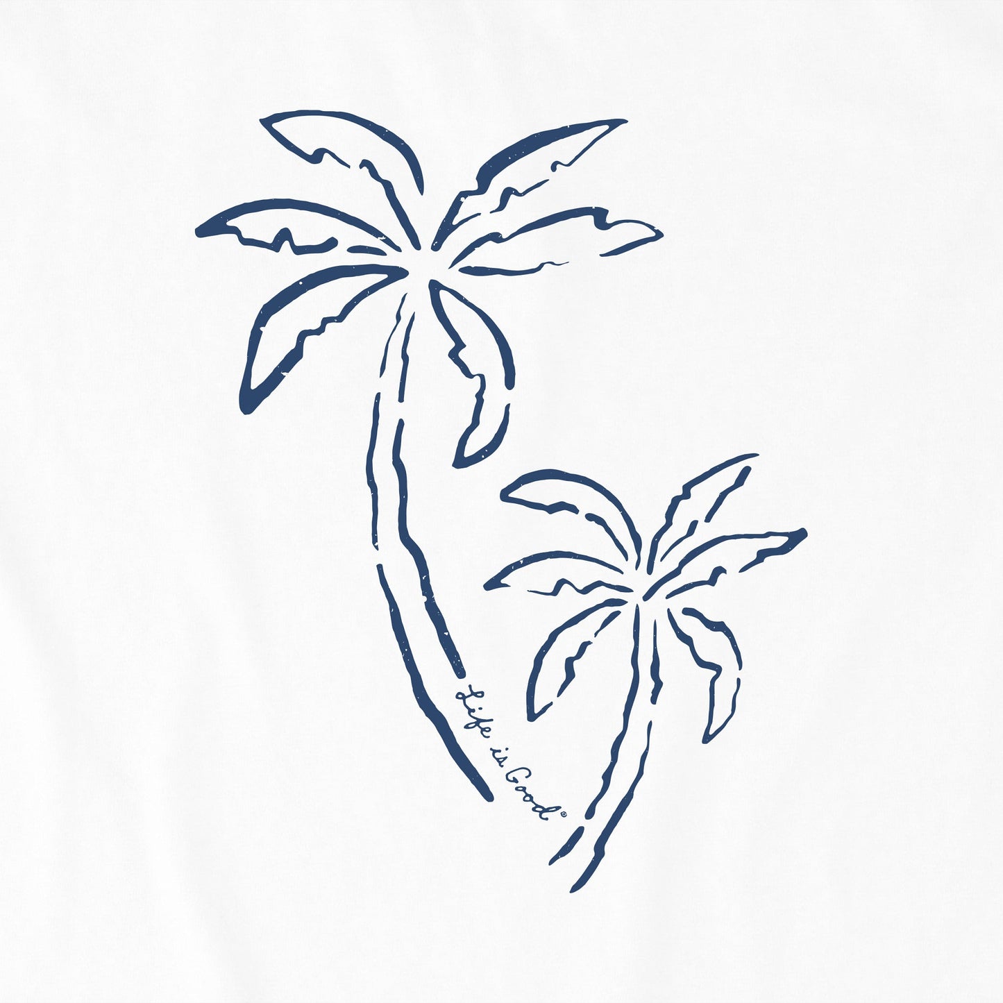 Men's Two Simple Palms Short Sleeve Crusher Tee