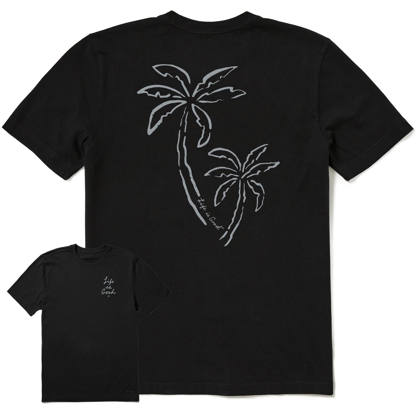 Men's Two Simple Palms Short Sleeve Crusher Tee