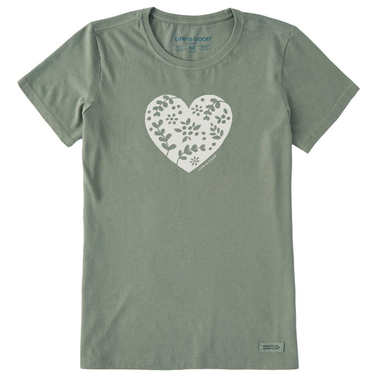 Women's Woodcut Heart Short Sleeve Crusher Tee