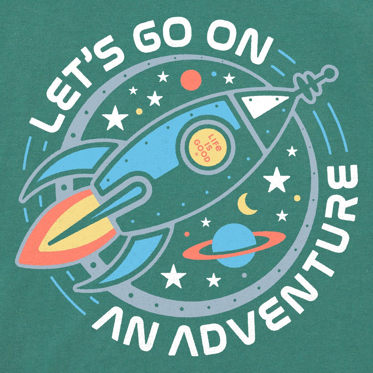 Kids Let's Go on an Adventure Short Sleeve Crusher Tee
