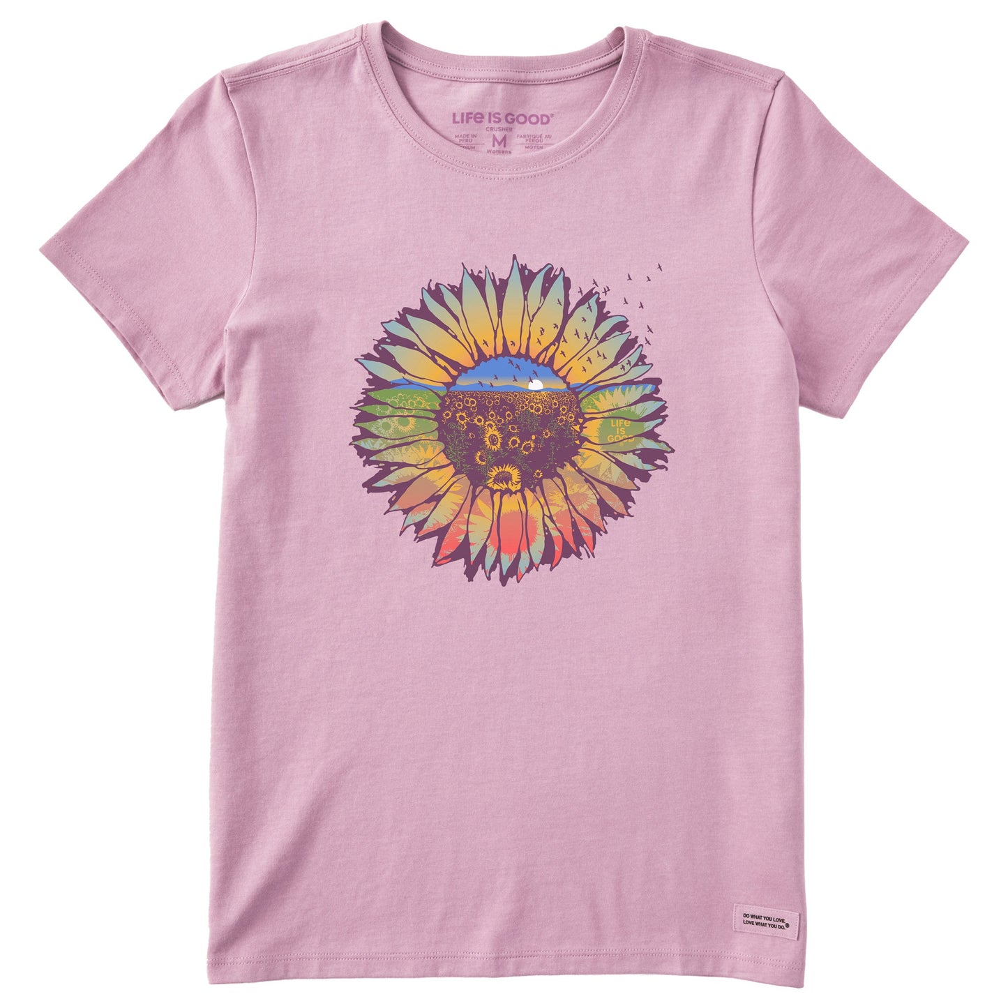 Women's Sunflowerscape Short Sleeve Crusher Tee