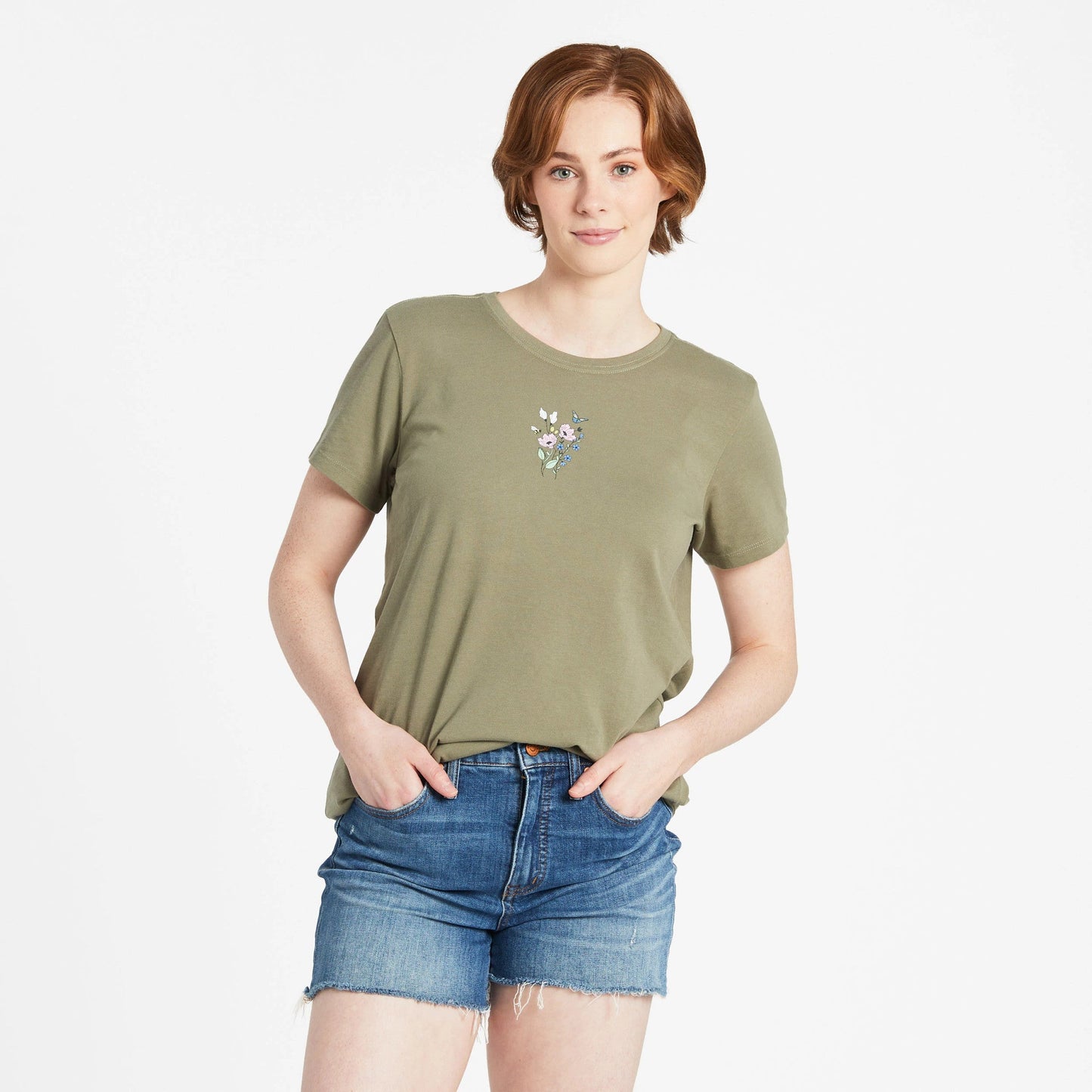 Women's Wildflowers Bouquet Short Sleeve Tee