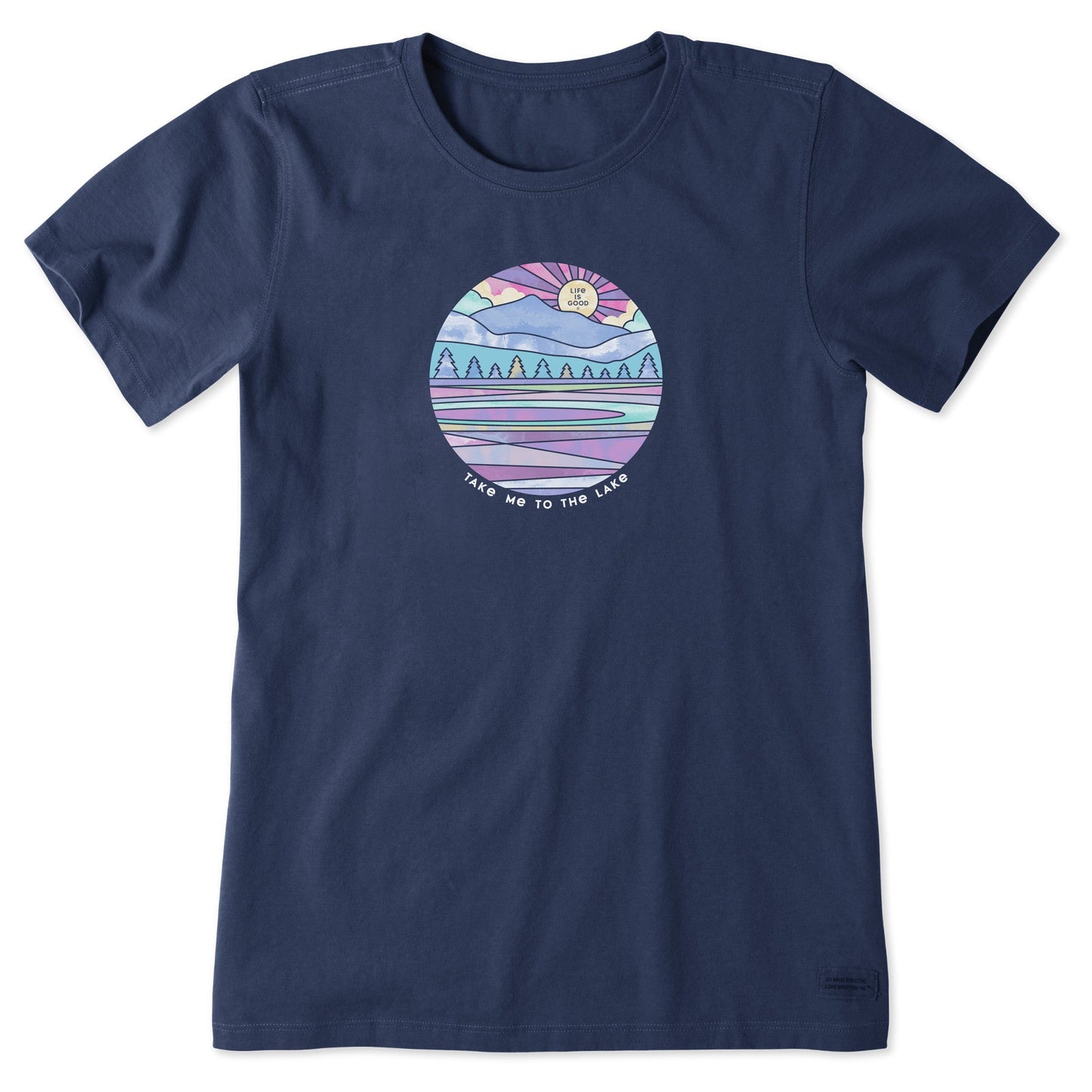 Women's Washy Take Me To The Lake Short Sleeve Crusher Tee