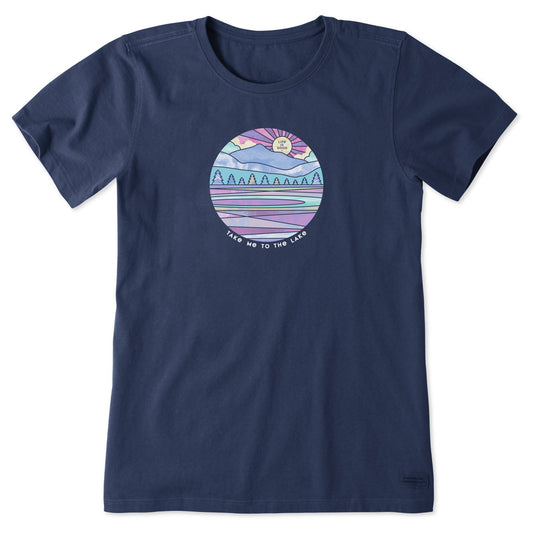 Women's Washy Take Me To The Lake Short Sleeve Crusher Tee