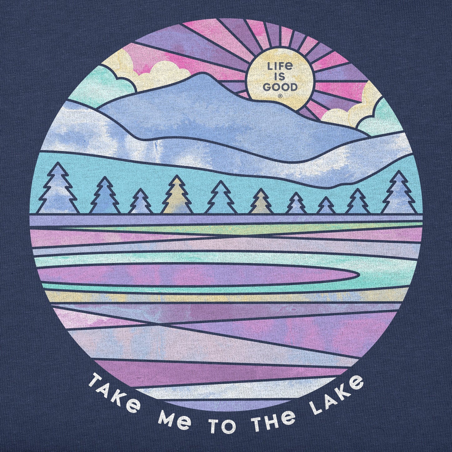 Women's Washy Take Me To The Lake Short Sleeve Crusher Tee