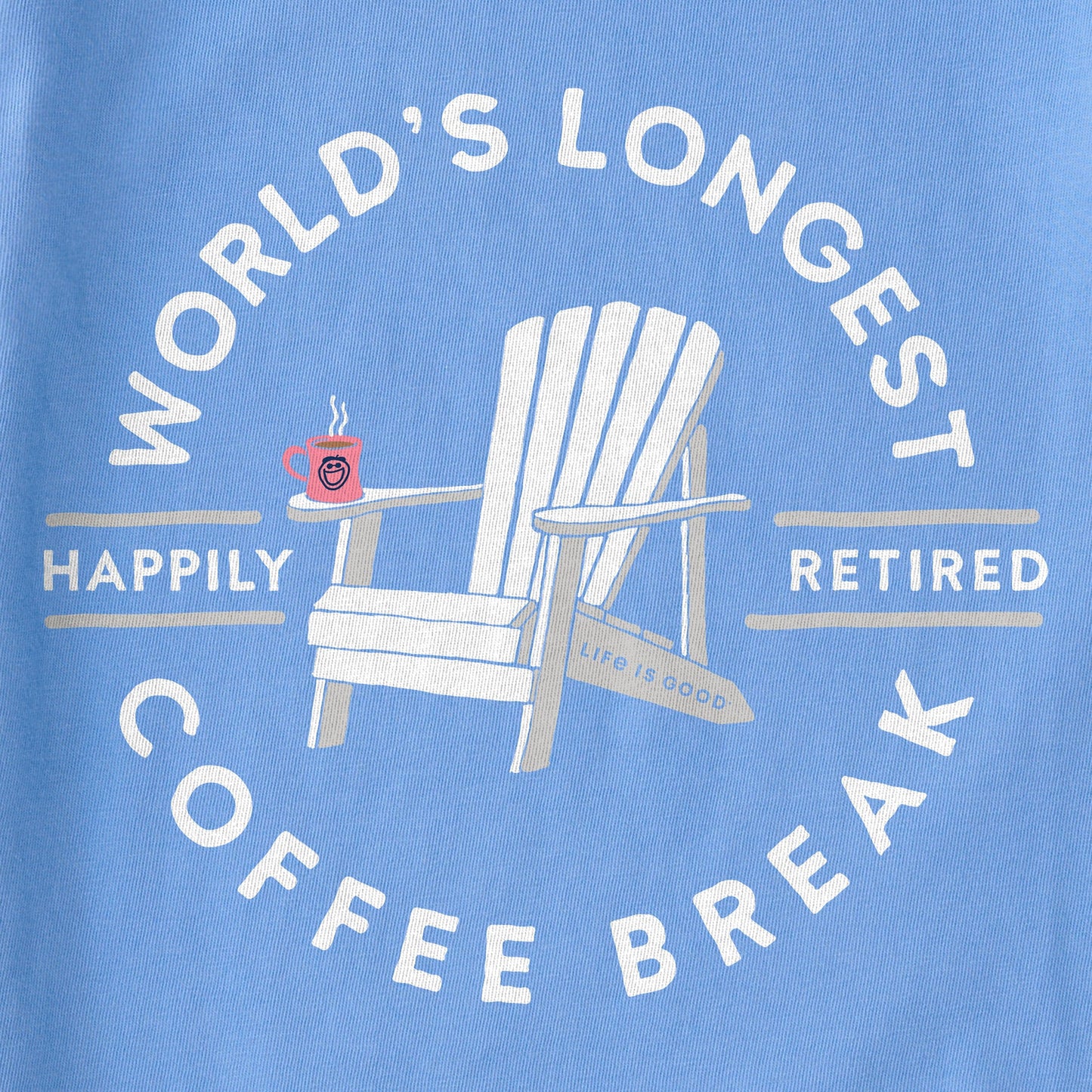 Women's Worlds Longest Coffee Break Short Sleeve Crusher Vee
