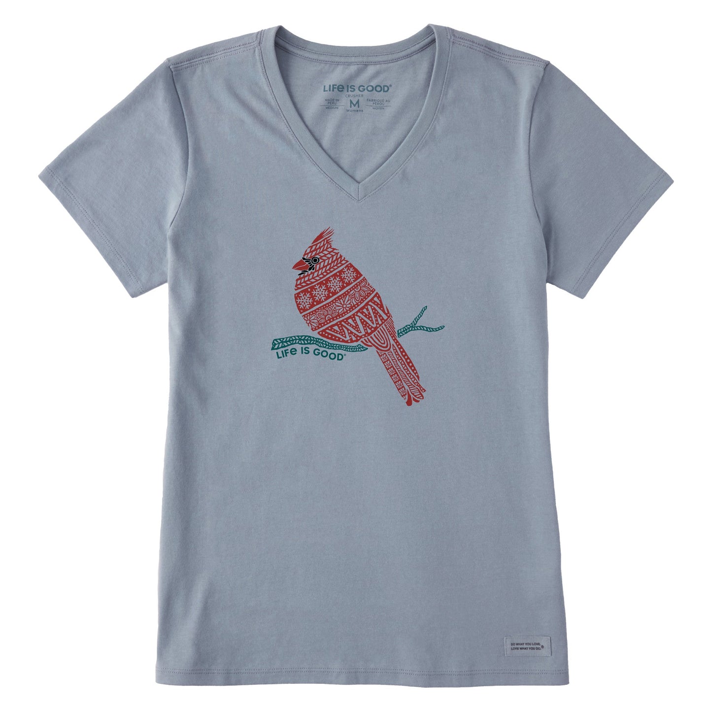 Women's Tribal Cardinal Short Sleeve Crusher Vee