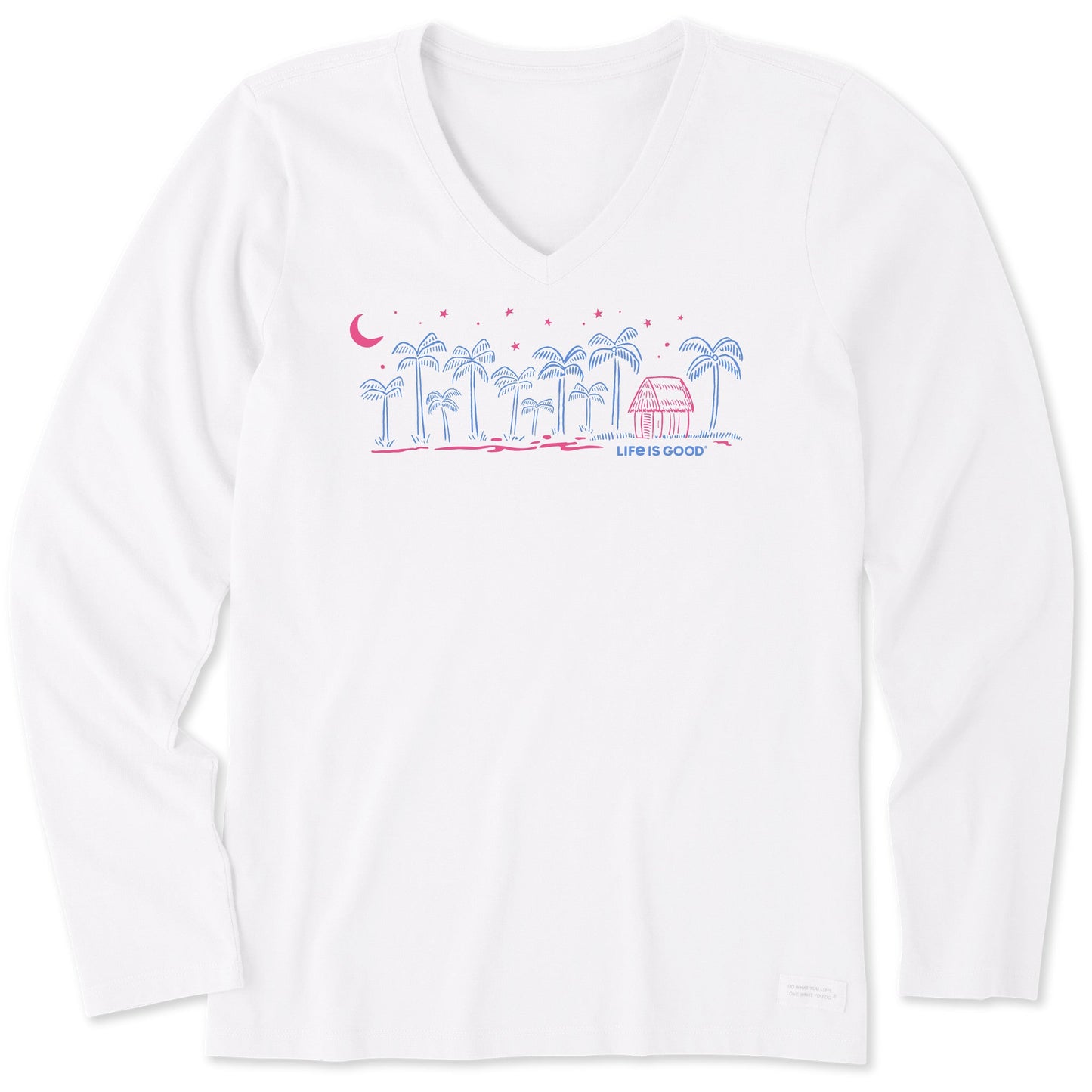 Women's Tahitian Moonscape Long Sleeve Crusher Vee