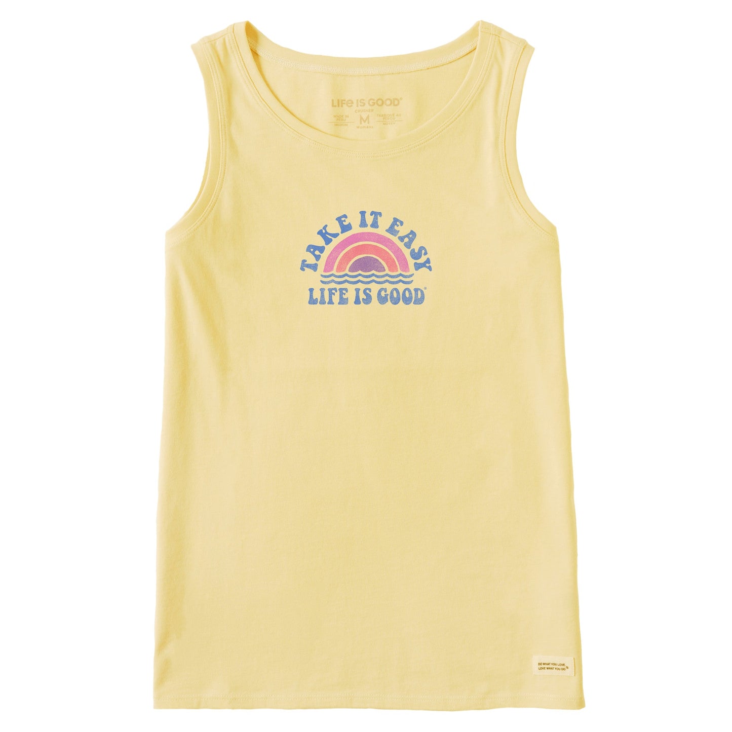 Women's Take It Easy Rainbow Waves Crusher Tank