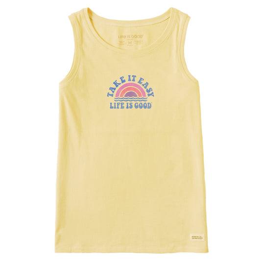 Women's Take It Easy Rainbow Waves Crusher Tank