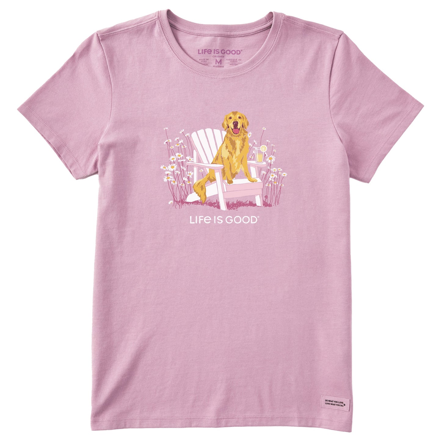 Women's Realisn't Golden Retriever Adirondack Short Sleeve Tee