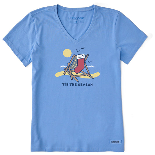 Women's Tis the Seasun Short Sleeve Crusher-LITE Vee