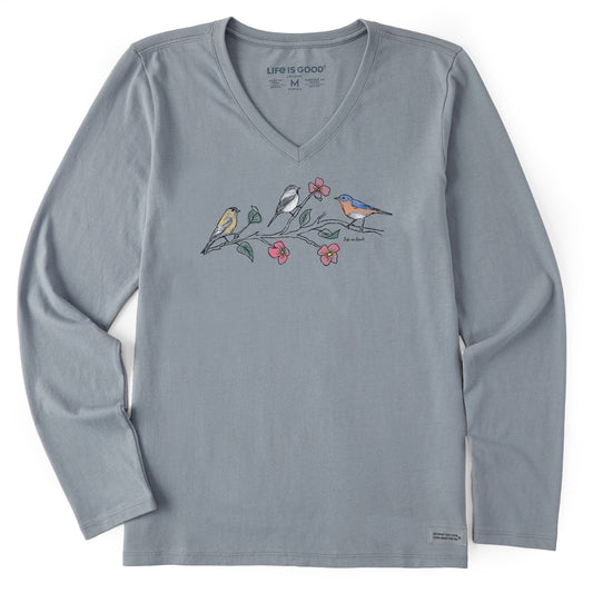 Women's Three Birds Long Sleeve Crusher-LITE Vee
