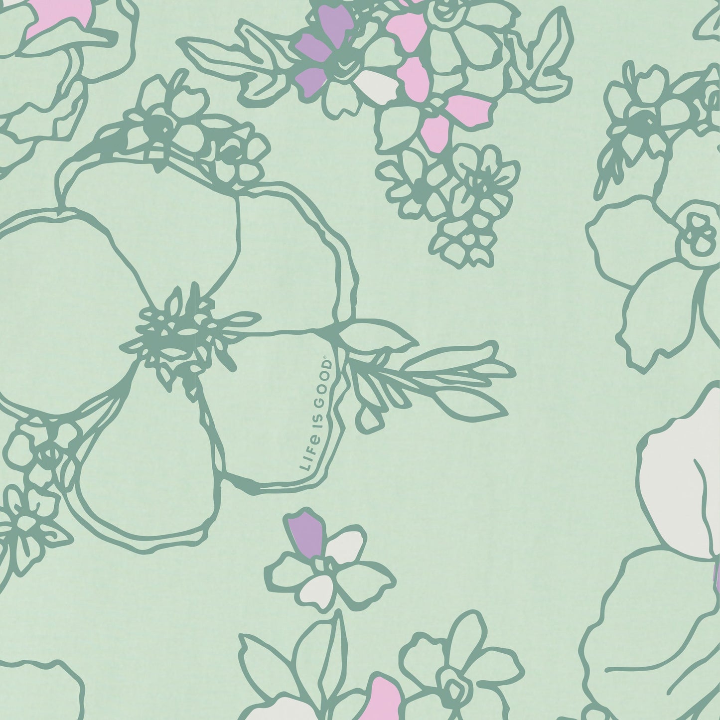 Women's Floral Garden Pattern Simply True Fleece Hoodie