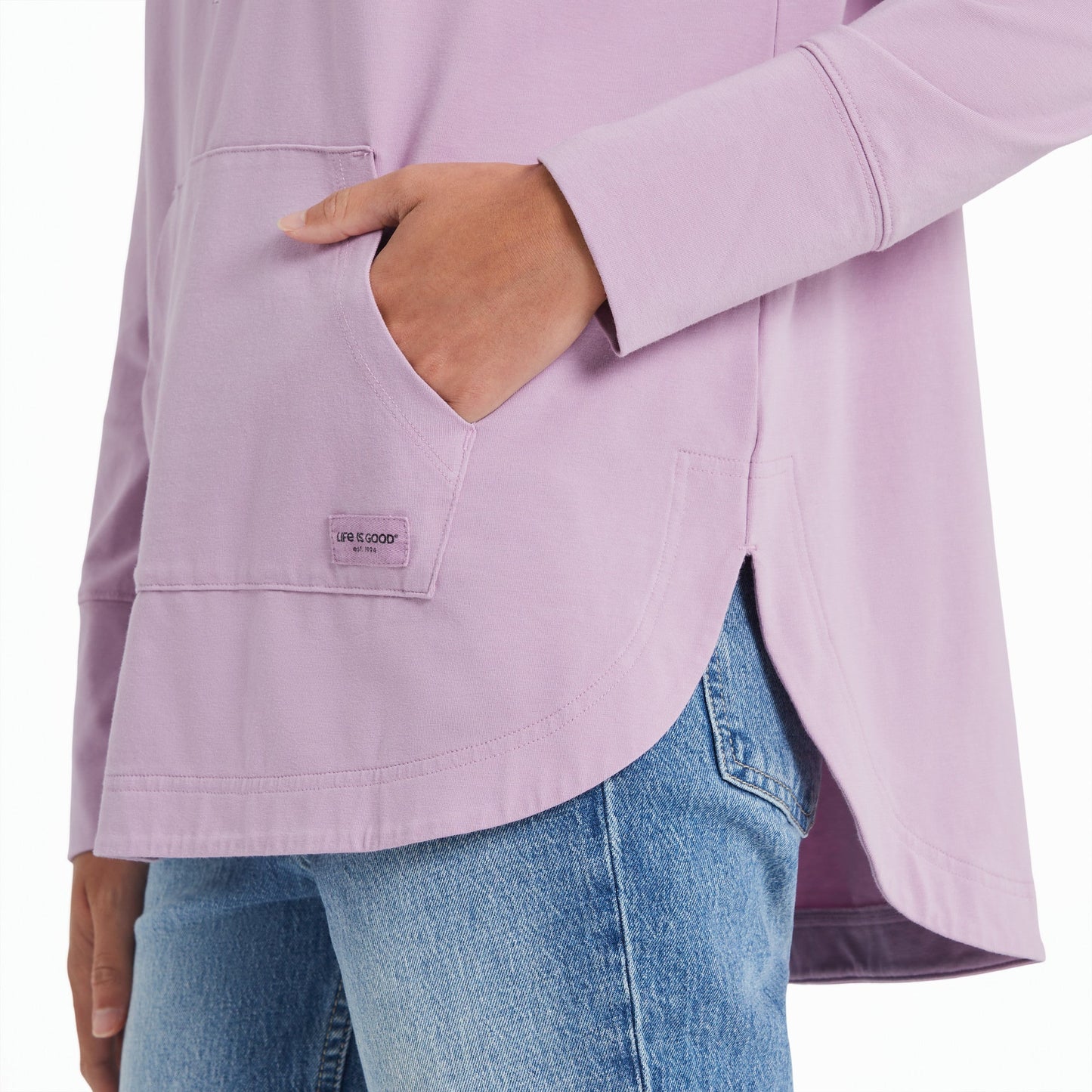 Women's Butterfly and Floral Compass Crusher-FLEX Hoodie Tunic