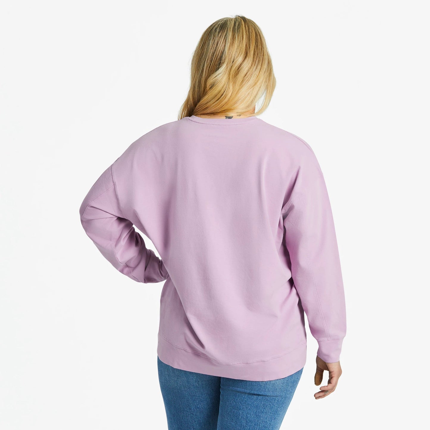 Women's Life is Good Positive Lifestyle Brand Crusher-FLEX Oversized Crew