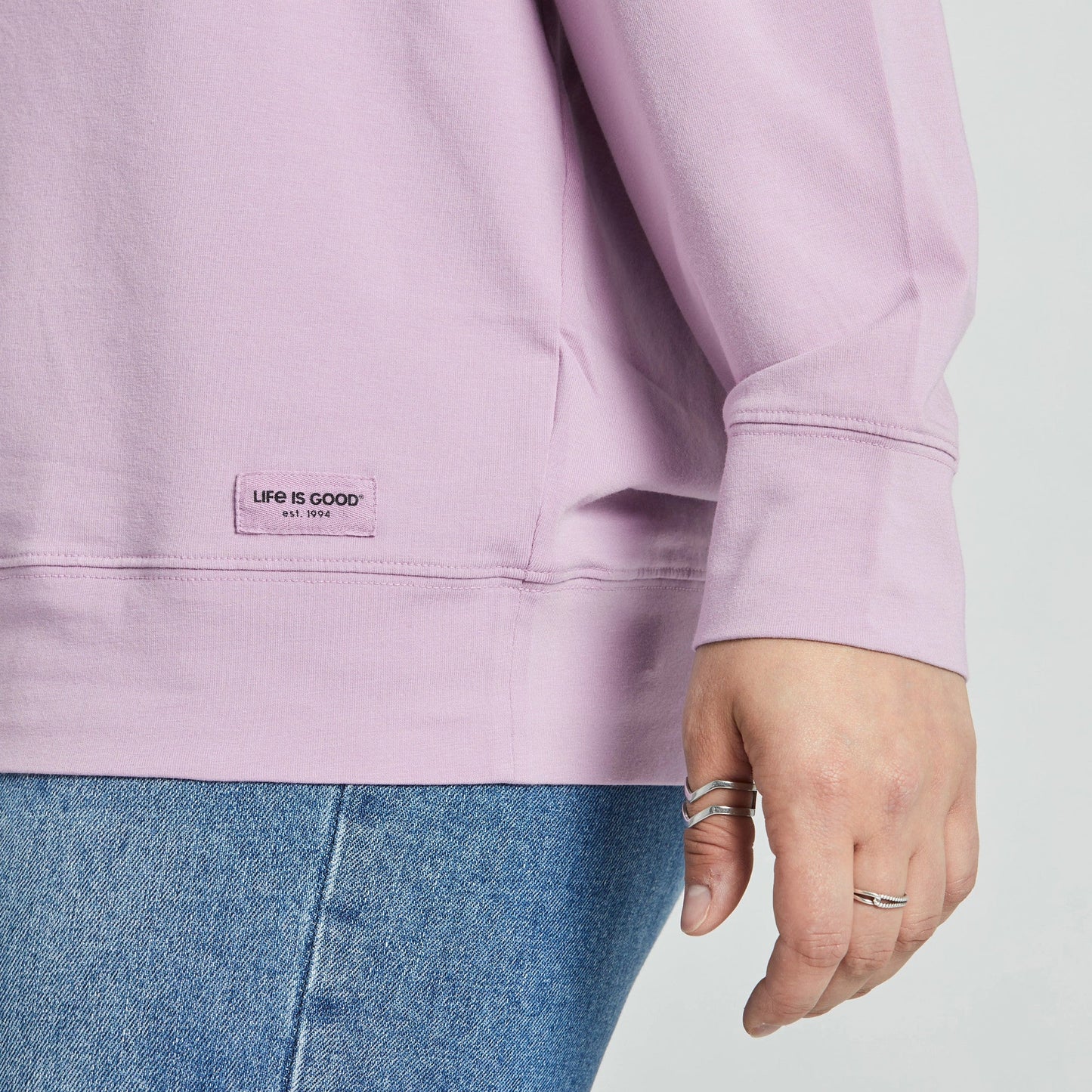 Women's Life is Good Positive Lifestyle Brand Crusher-FLEX Oversized Crew