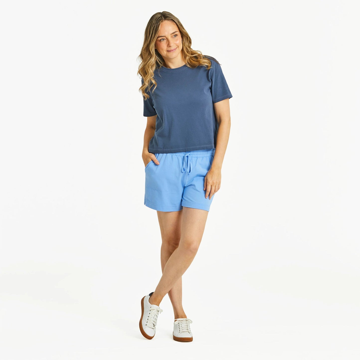 Women's Solid Crusher-FLEX Shorts