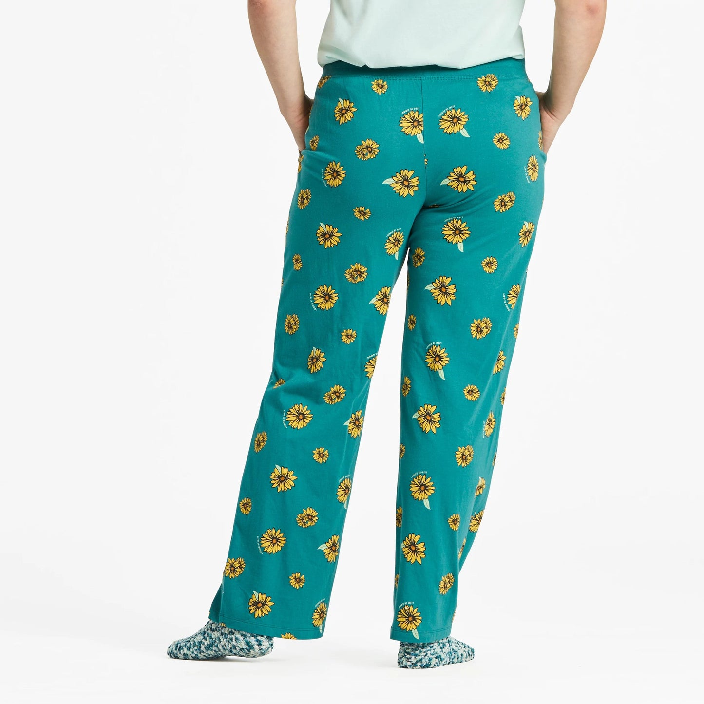Women's Tossed Sunflower Pattern Snuggle Up Sleep Pant