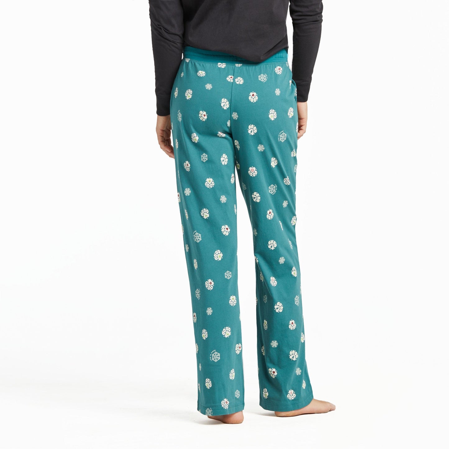 Women's Holiday Paw Pattern Snuggle Up Sleep Pant