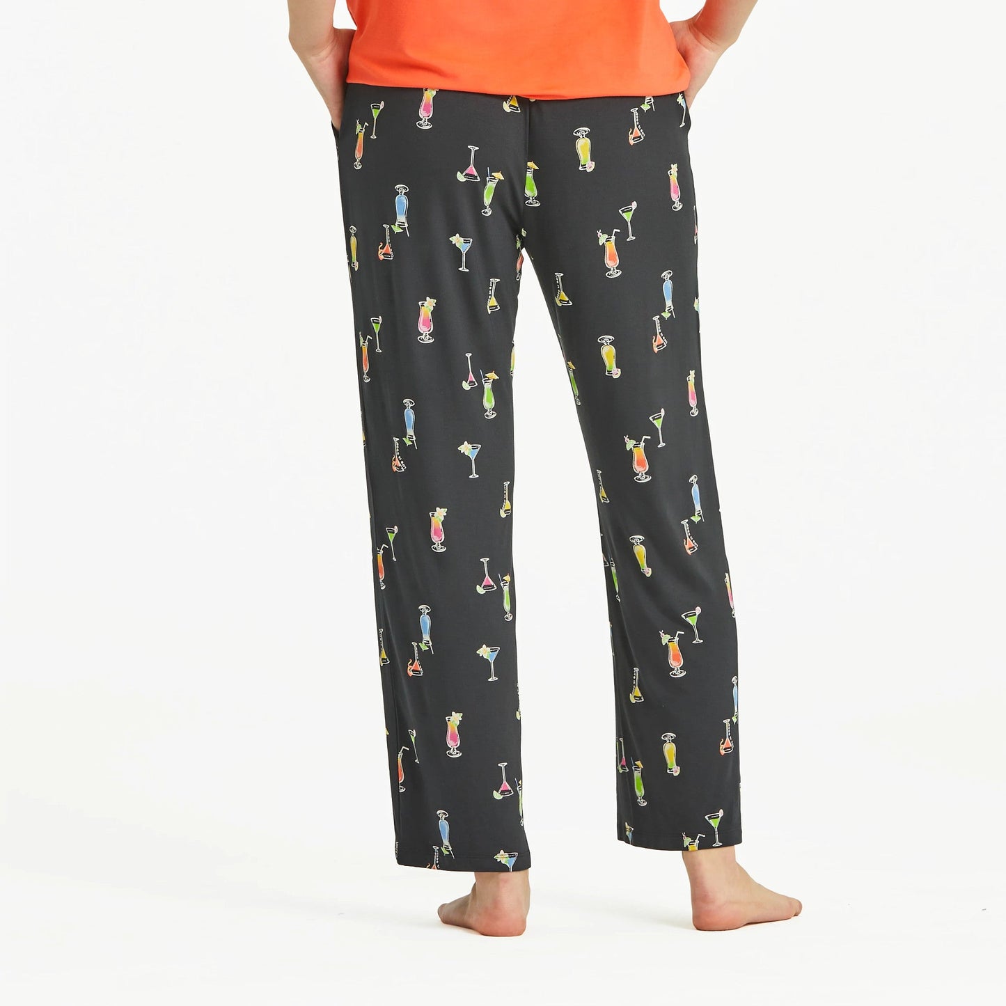 Women's Martini and Cocktail Pattern Lightweight Sleep Pant