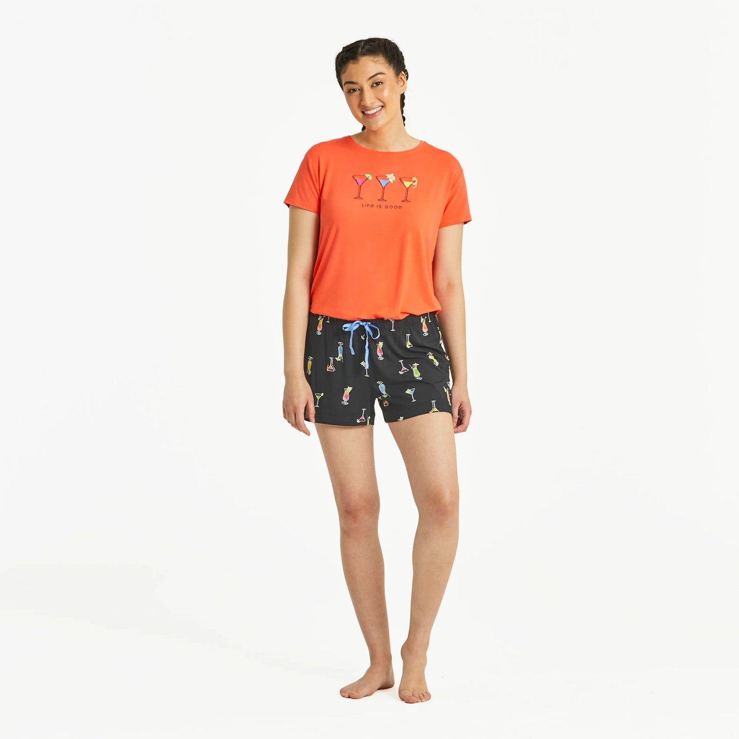 Women's Martini and Cocktail Pattern Lightweight Sleep Short
