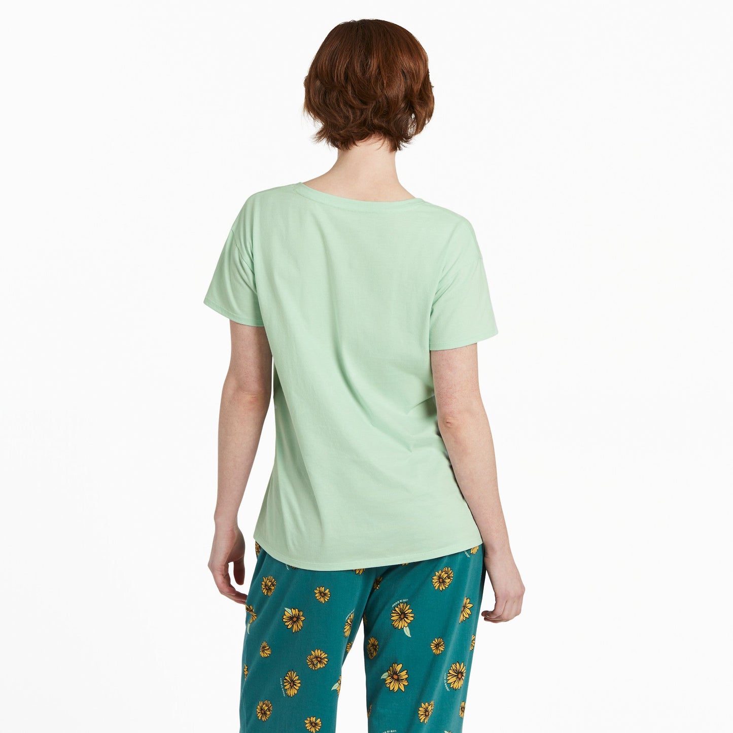 Women's Sunflower Grid Snuggle Up Relaxed Sleep Vee