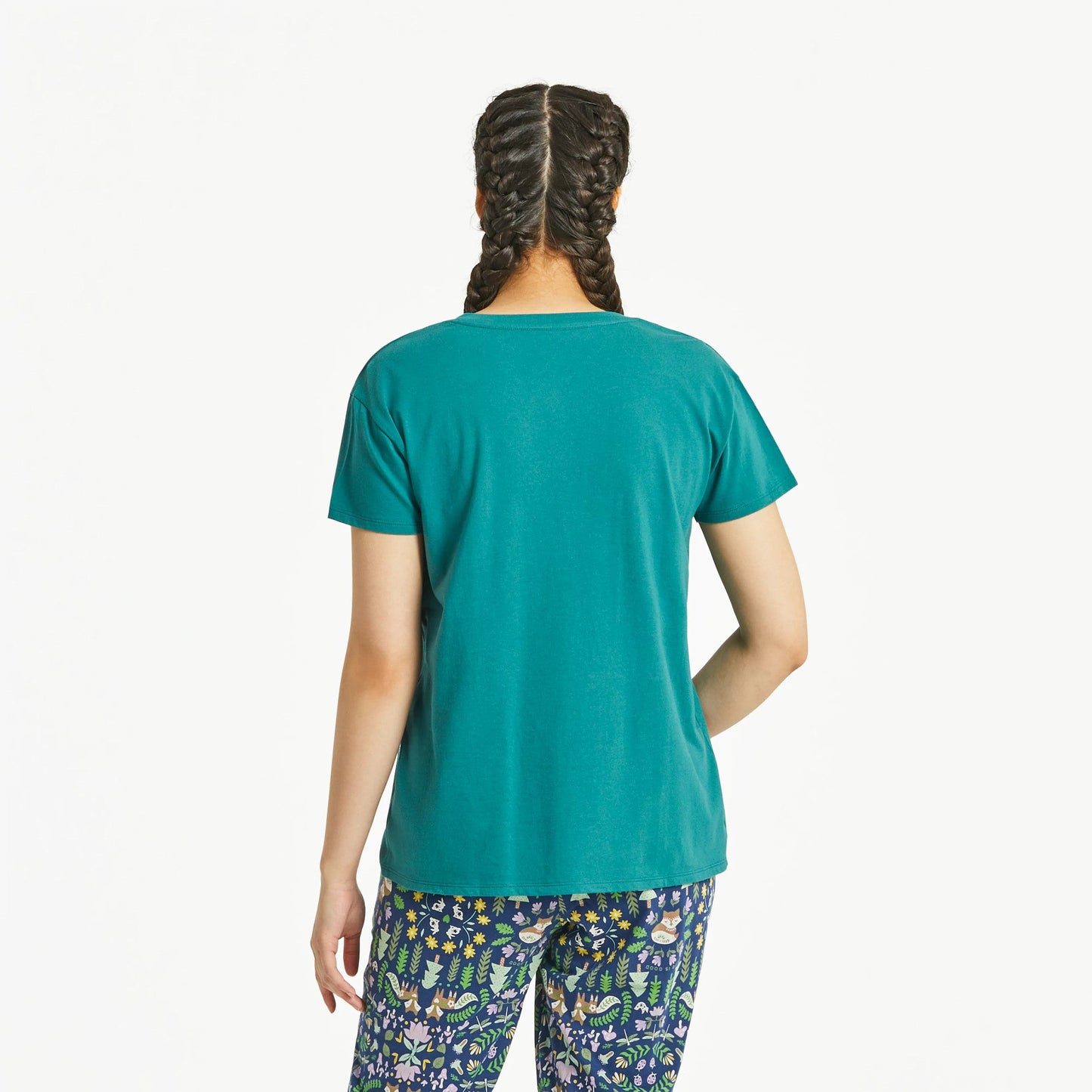 Women's Starry Night Fox Snuggle Up Relaxed Sleep Vee