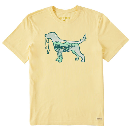 Men's Dog Mountain Scene Short Sleeve Crusher Tee