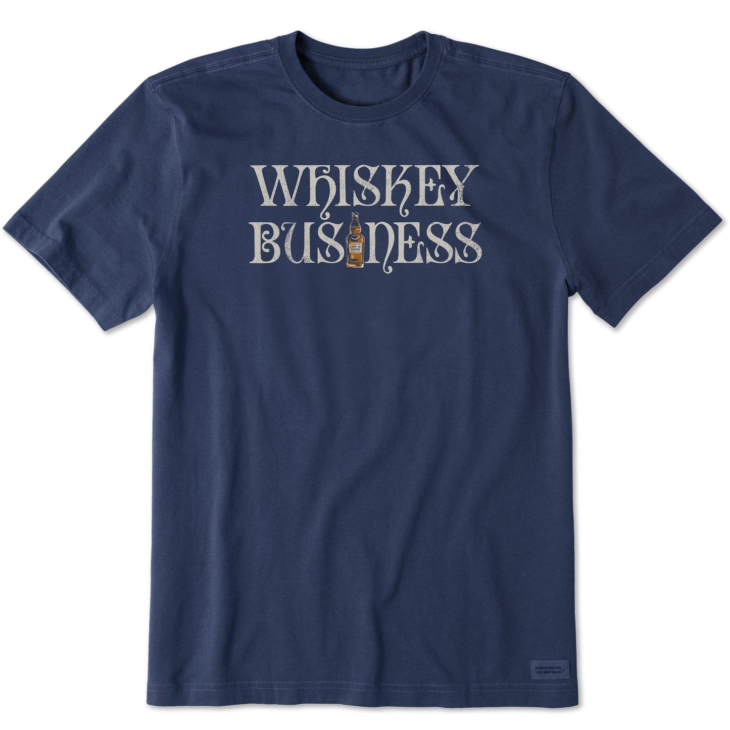 Men's Whiskey Business Bottle Short Sleeve Crusher Tee