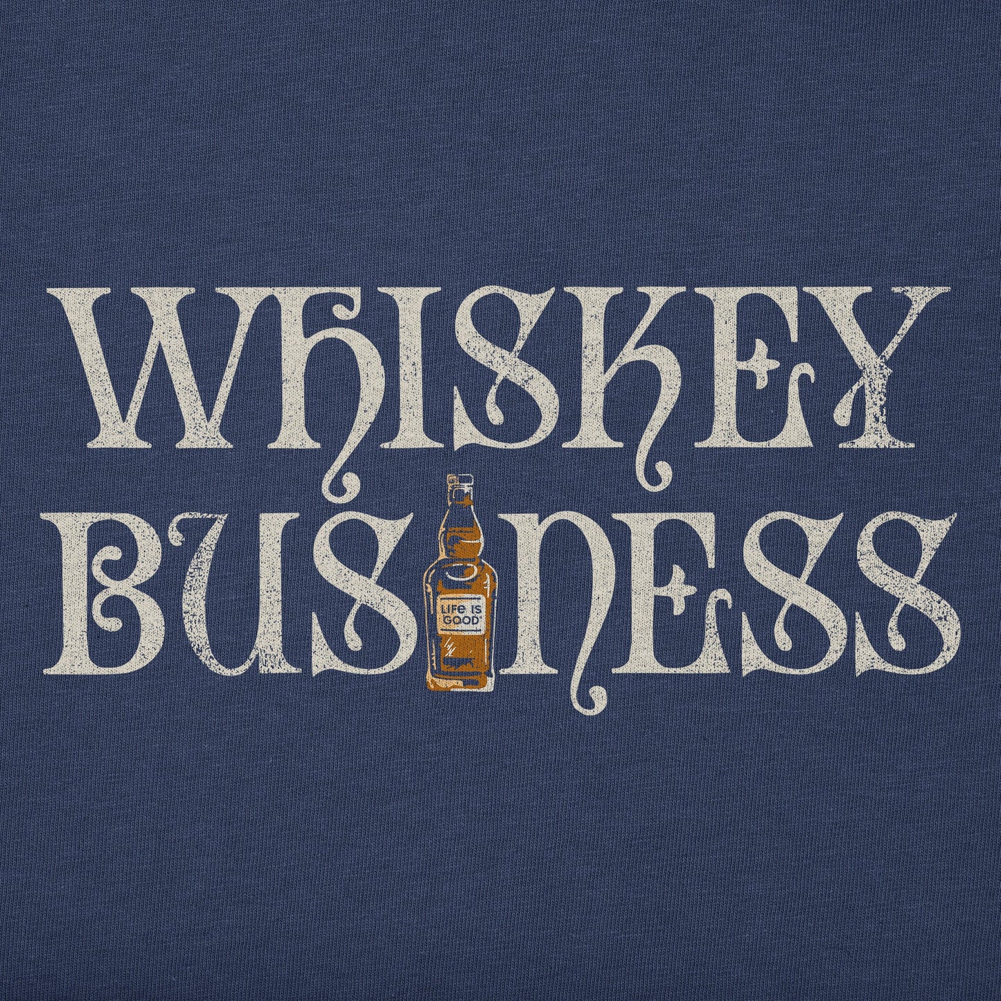 Men's Whiskey Business Bottle Short Sleeve Crusher Tee