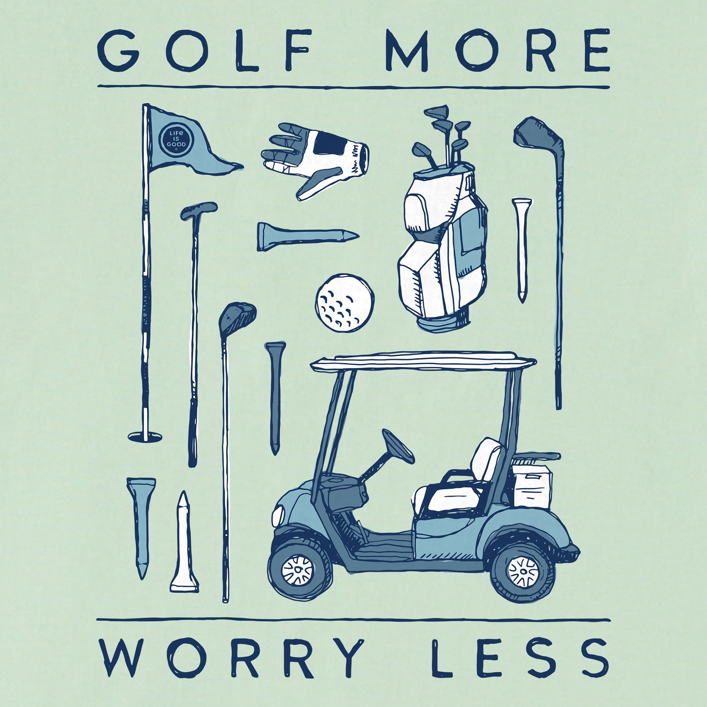 Men's Golf More Worry Less Short Sleeve Tee
