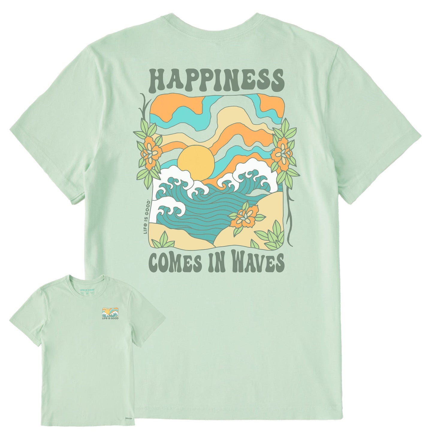 Men's Happiness Wave Short Sleeve Crusher Tee