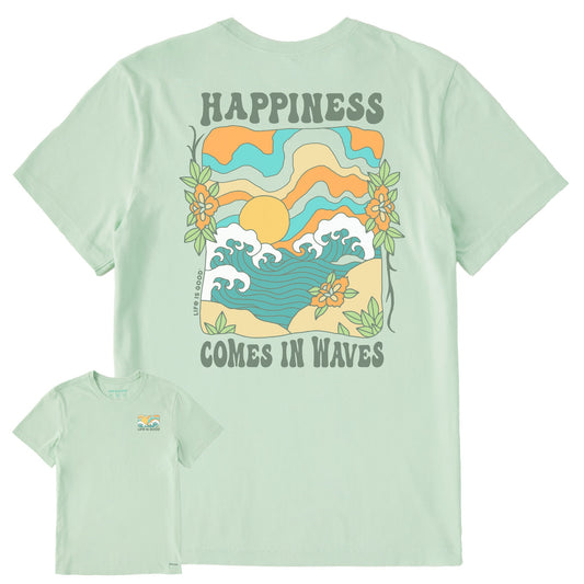 Men's Happiness Wave Short Sleeve Crusher Tee