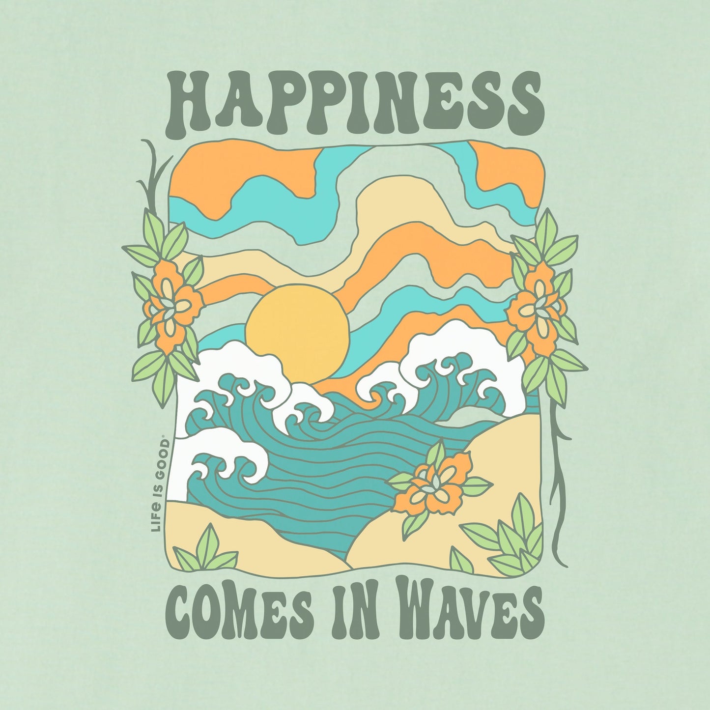 Men's Happiness Wave Short Sleeve Crusher Tee